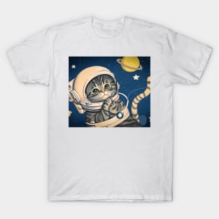 cat astronaut space T-Shirt